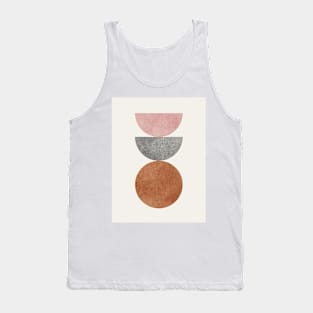 Woodblock Pink Brown Tank Top